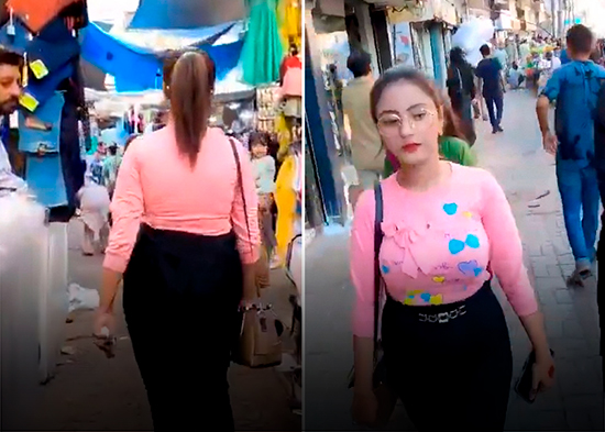 Experimento social: mujer se graba caminando sin velo en Pakistán (VIDEO)