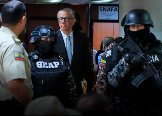 El exvicepresidente de Ecuador Jorge Glas alega «tratos crueles y denigrantes» en la prisión