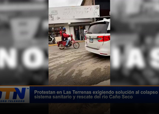 Protestan en Las Terrenas exigiendo solución al colapso del sistema sanitario y rescate del rio Caño Seco