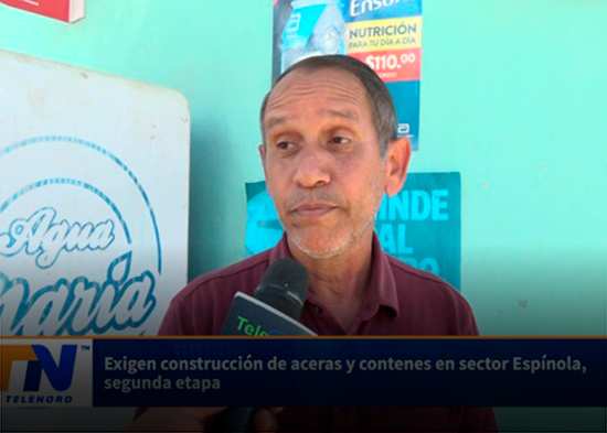 Exigen construcción de aceras y contenes en sector Espínola, segunda etapa