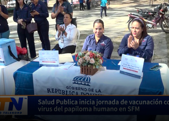 Salud Publica inicia jornada de vacunación contra virus del papiloma humano en SFM