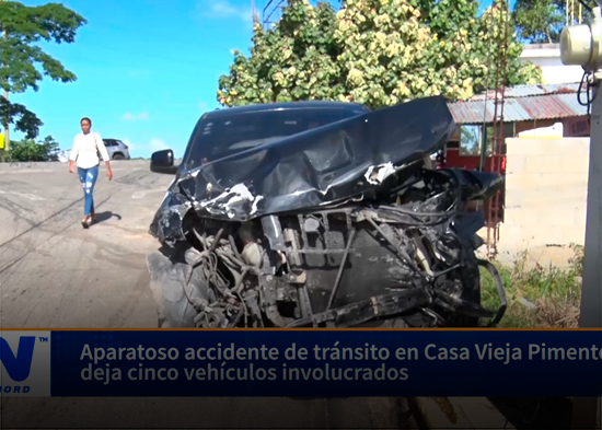 Aparatoso accidente de tránsito en Casa Vieja Pimentel; deja cinco vehículos involucrados