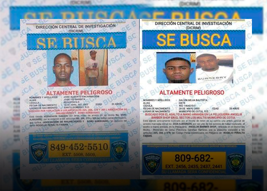 Autoridades de Cotuí publican lista de los más buscados por diversos hechos