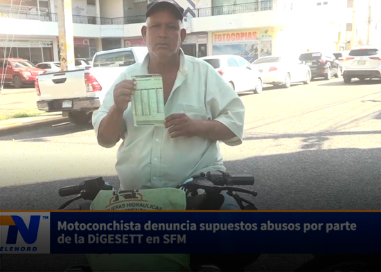 Motoconchista denuncia supuestos abusos por parte de la DIGESETT en SFM