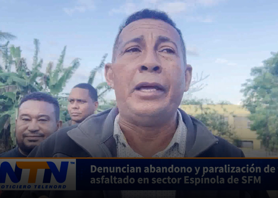 Denuncian abandono y paralización de trabajos de asfaltado en sector Espínola de SFM