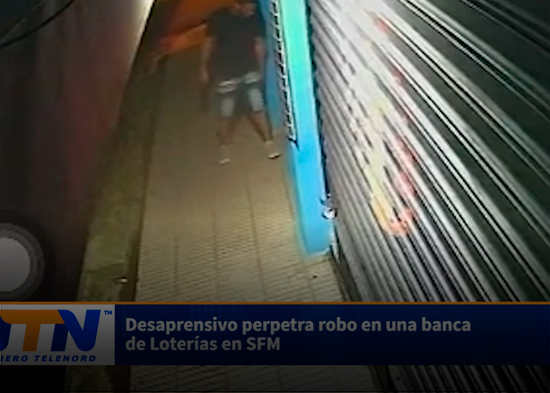 Desaprensivo perpetra robo en una banca de Loterías en SFM