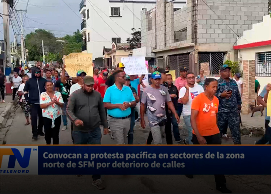 Convocan a protesta pacífica en sectores de la zona norte de SFM por deterioro de calles