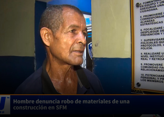 Hombre denuncia robo de materiales de una construcción en SFM