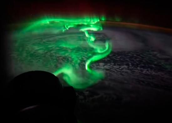 VIDEO: Así se vio desde el espacio una aurora austral que dejó conmovida a una astronauta